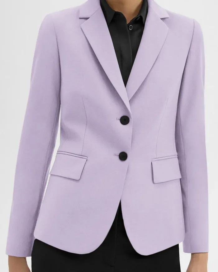 Women Theory Suits Carissa Blazer In Good Wool Lilac Sky