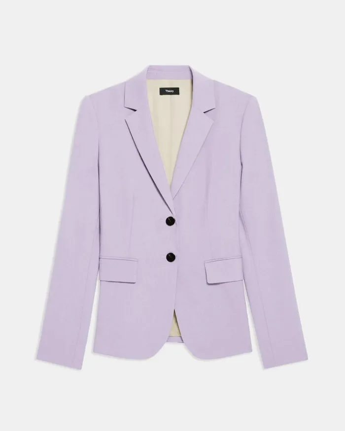 Women Theory Suits Carissa Blazer In Good Wool Lilac Sky