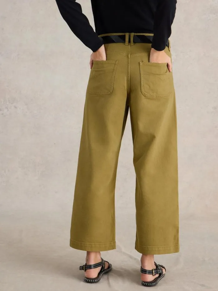 Women Tia Cropped Wide Leg Jean Khaki Green White Stuff Jeans Women Tia Cropped Wide Leg Jean Khaki Green White Stuff Jeans