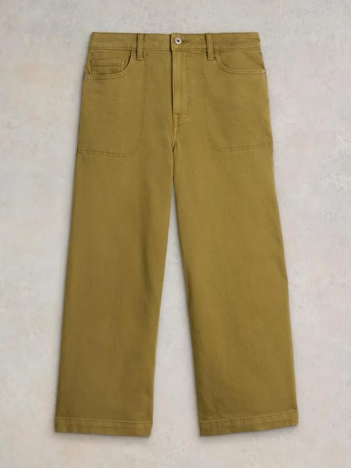 Women Tia Cropped Wide Leg Jean Khaki Green White Stuff Jeans Women Tia Cropped Wide Leg Jean Khaki Green White Stuff Jeans