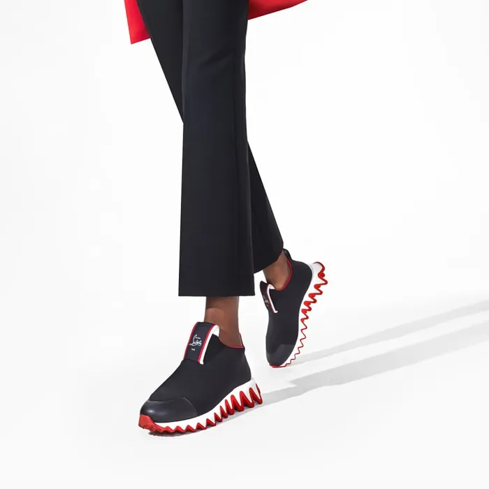 Women Tiketa Run Sneakers 8211 Neoprene And Calf Leather 8211 Black Christian Louboutin Sneakers Women Tiketa Run Sneakers 8211 Neoprene And Calf Leather 8211 Black Christian Louboutin Sneakers