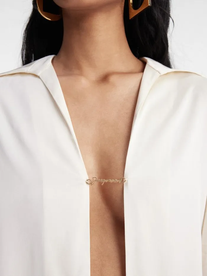 Women Tops and Shirts JACQUEMUS The Notte Shirt Offwhite Women Tops and Shirts JACQUEMUS The Notte Shirt Offwhite
