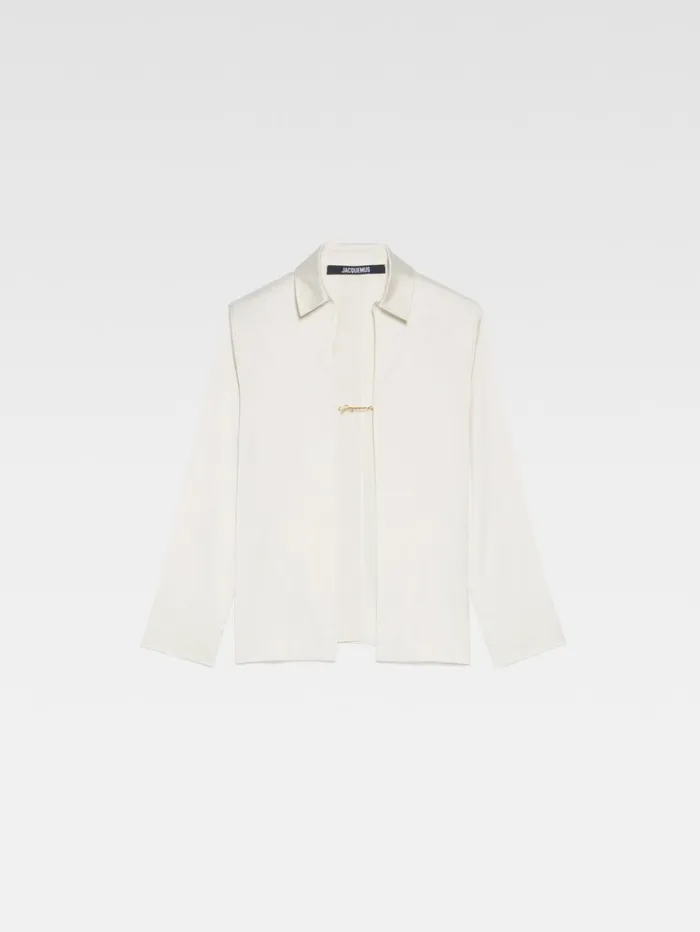 Women Tops and Shirts JACQUEMUS The Notte Shirt Offwhite Women Tops and Shirts JACQUEMUS The Notte Shirt Offwhite