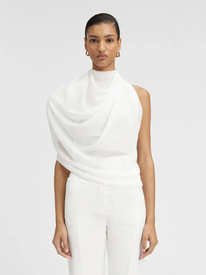 Women Tops and Shirts JACQUEMUS The Pablo Top White Women Tops and Shirts JACQUEMUS The Pablo Top White