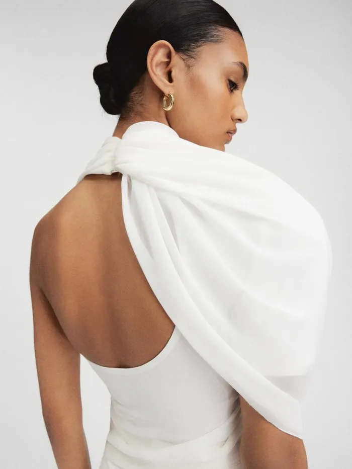 Women Tops and Shirts JACQUEMUS The Pablo Top White Women Tops and Shirts JACQUEMUS The Pablo Top White