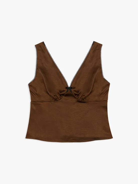 Women Tops Lisa Says Gah Lia Top Chocolate