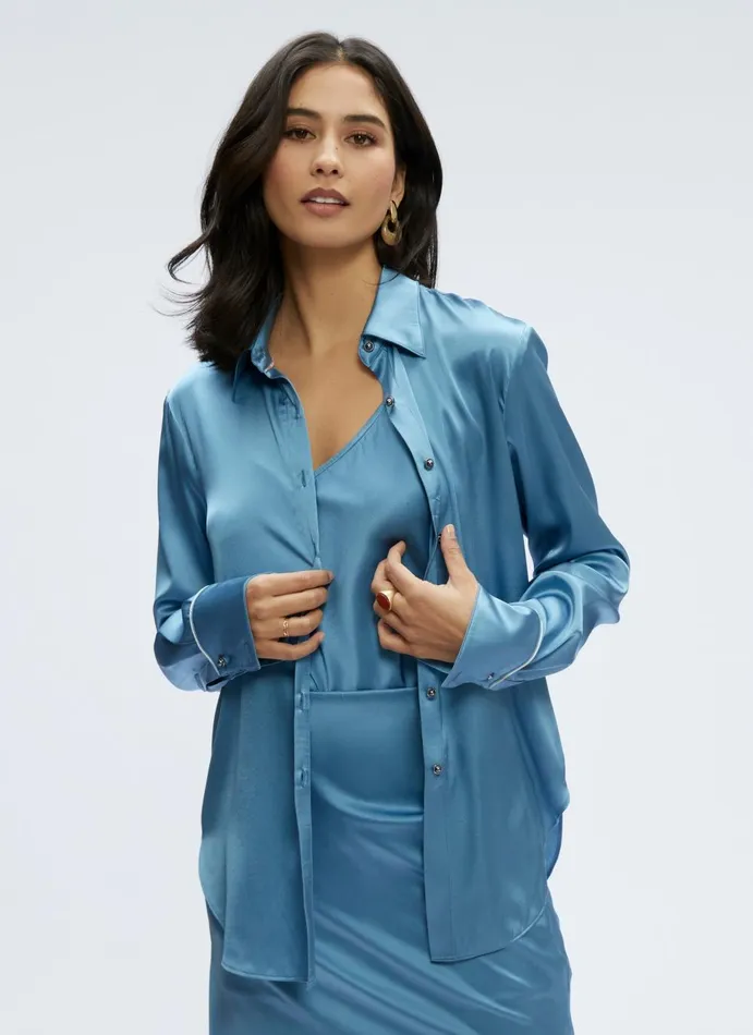 Women Tops Robert Graham GABRIELA SHIRT Steel