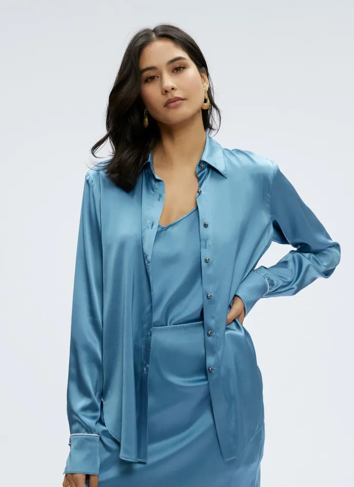 Women Tops Robert Graham GABRIELA SHIRT Steel