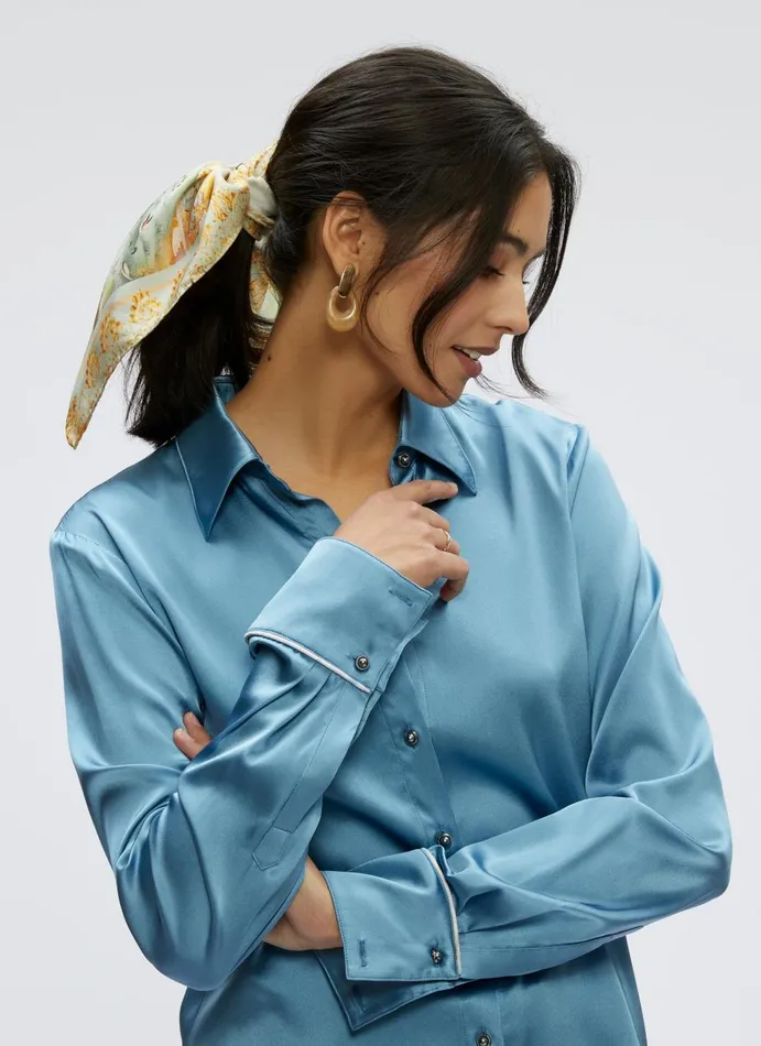 Women Tops Robert Graham GABRIELA SHIRT Steel