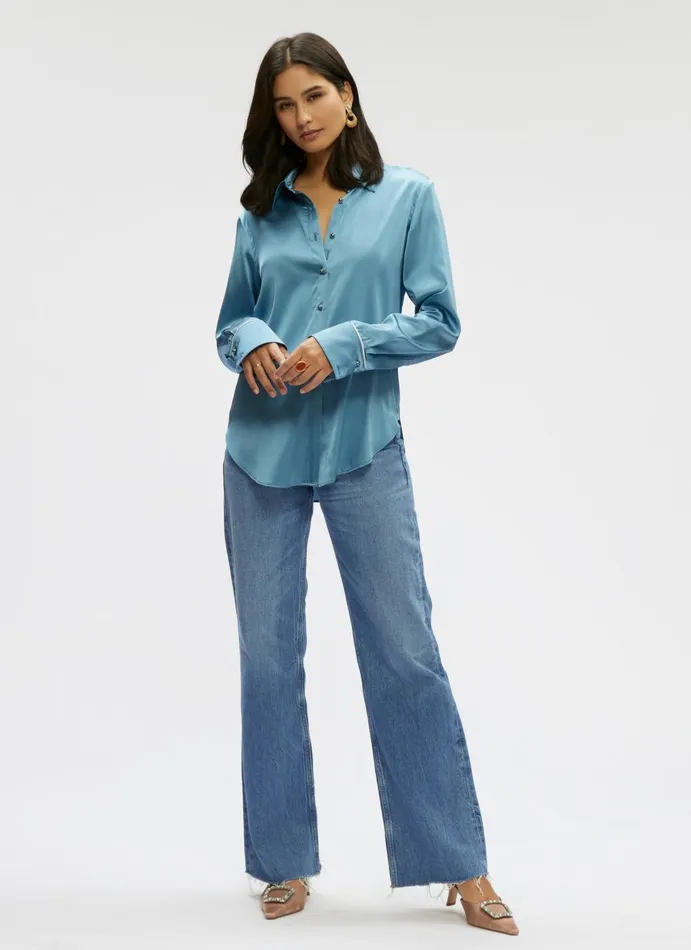Women Tops Robert Graham GABRIELA SHIRT Steel