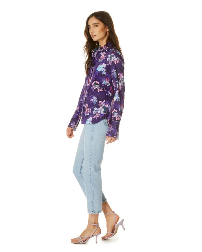 Women Tops Robert Graham PRISCILLA SHIRT Dark Purple