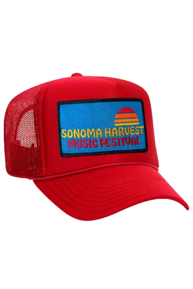 Women Trucker Hats Aviator Nation SONOMA HARVEST VINTAGE LOW RISE TRUCKER HAT