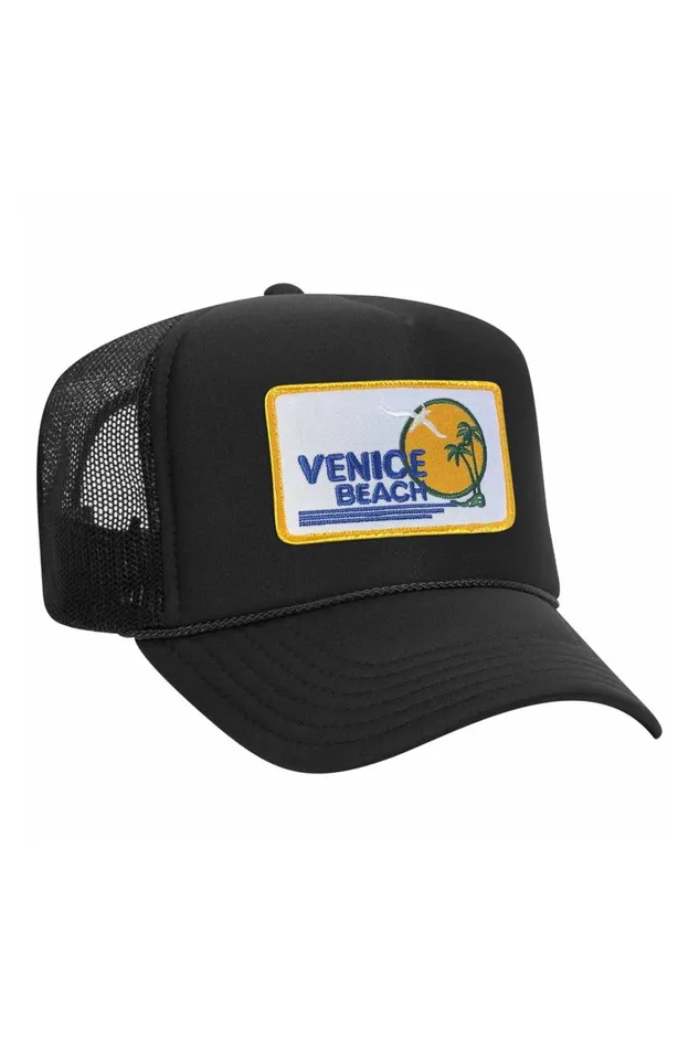 Women Trucker Hats Aviator Nation VENICE BEACH VINTAGE TRUCKER HAT Women Trucker Hats Aviator Nation VENICE BEACH VINTAGE TRUCKER HAT