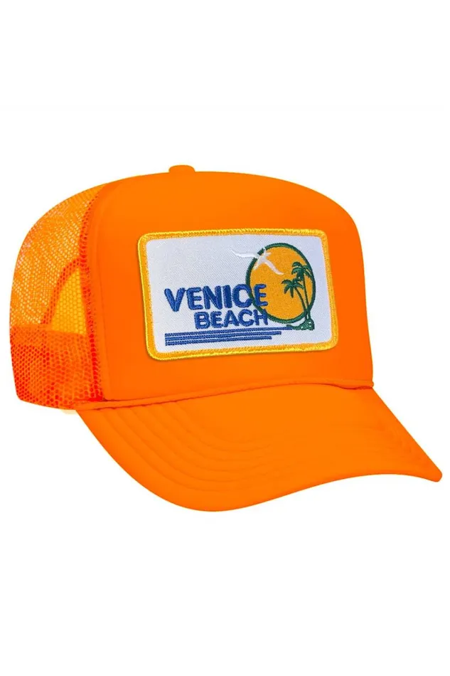 Women Trucker Hats Aviator Nation VENICE BEACH VINTAGE TRUCKER HAT Women Trucker Hats Aviator Nation VENICE BEACH VINTAGE TRUCKER HAT