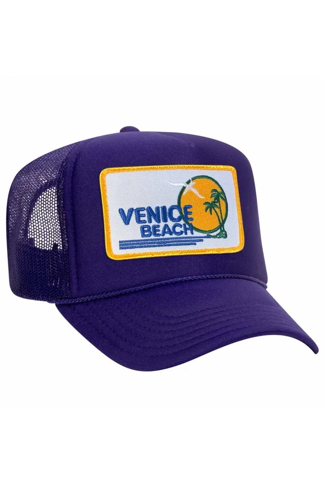 Women Trucker Hats Aviator Nation VENICE BEACH VINTAGE TRUCKER HAT Women Trucker Hats Aviator Nation VENICE BEACH VINTAGE TRUCKER HAT