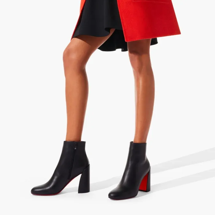 Women Turela 85 Mm Low Boots 8211 Calf Leather 8211 Black Christian Louboutin Boots