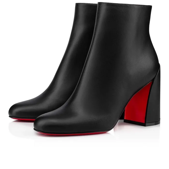 Women Turela 85 Mm Low Boots 8211 Calf Leather 8211 Black Christian Louboutin Boots