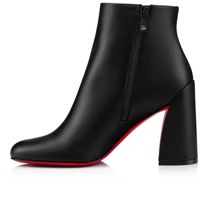 Women Turela 85 Mm Low Boots 8211 Calf Leather 8211 Black Christian Louboutin Boots