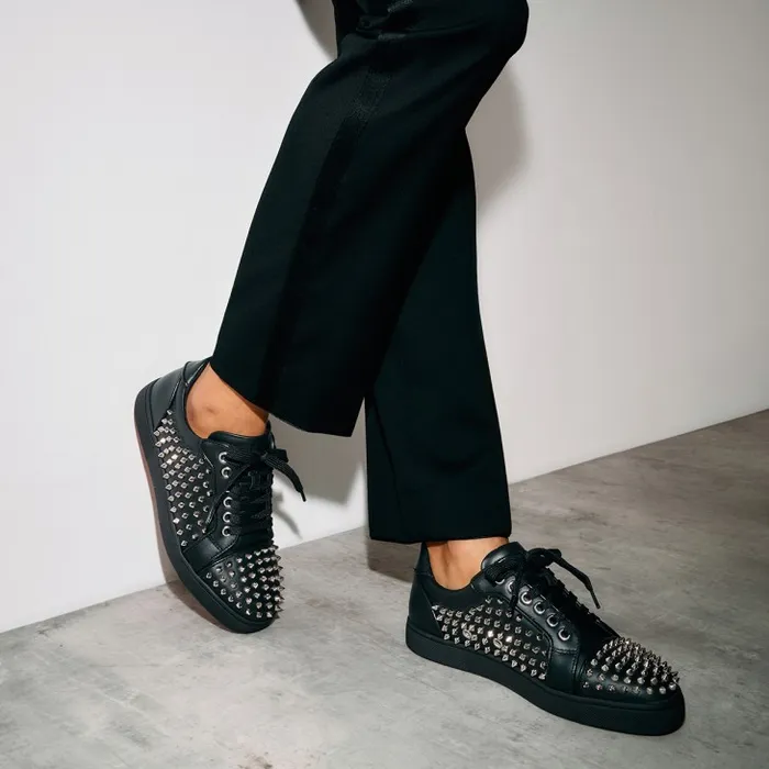 Women Vieira Night Spikes Sneakers 8211 Smooth Calf Leather Nappa Leather And Spikes 8211 Black Christian Louboutin Sneakers Women Vieira Night Spikes Sneakers 8211 Smooth Calf Leather Nappa Leather And Spikes 8211 Black Christian Louboutin Sneakers