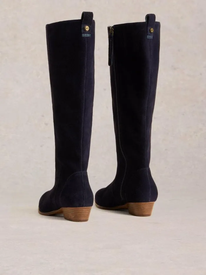 Women Wide Fit Suede Knee High Boot Dark Navy White Stuff Boots Women Wide Fit Suede Knee High Boot Dark Navy White Stuff Boots