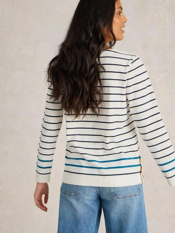 Women WILLOW STRIPE LS TOP White Multi White Stuff Tops and Tees Women WILLOW STRIPE LS TOP White Multi White Stuff Tops and Tees