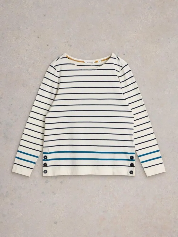 Women WILLOW STRIPE LS TOP White Multi White Stuff Tops and Tees Women WILLOW STRIPE LS TOP White Multi White Stuff Tops and Tees