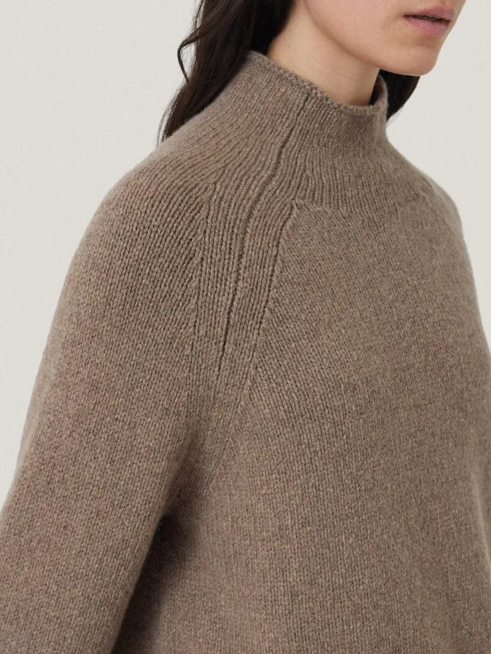 Women Wool Blend Snowdon Jumper Taupe Jigsaw Knitwear and Cashmere