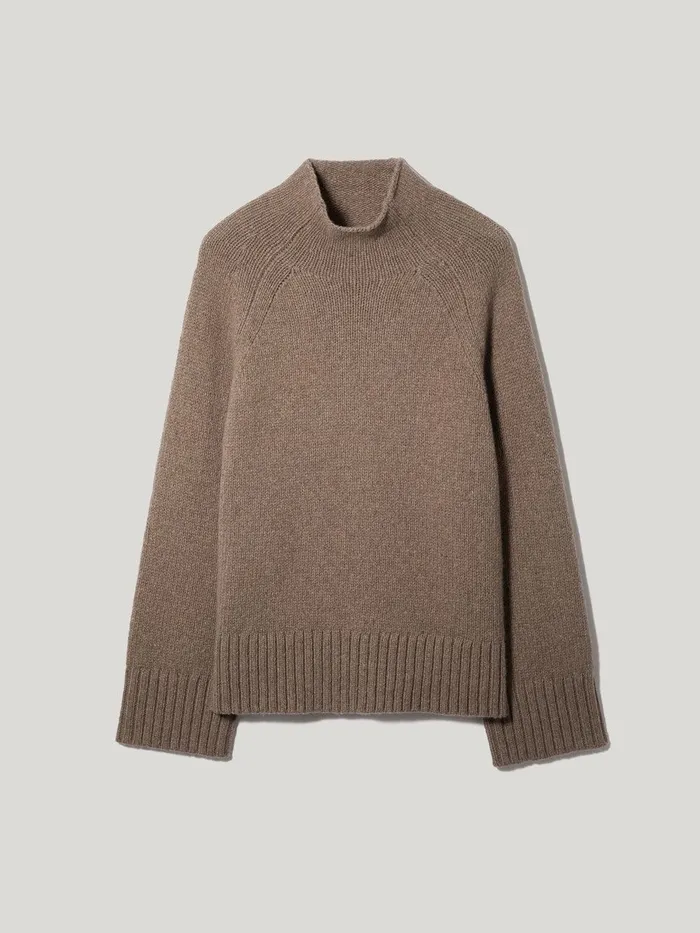 Women Wool Blend Snowdon Jumper Taupe Jigsaw Knitwear and Cashmere