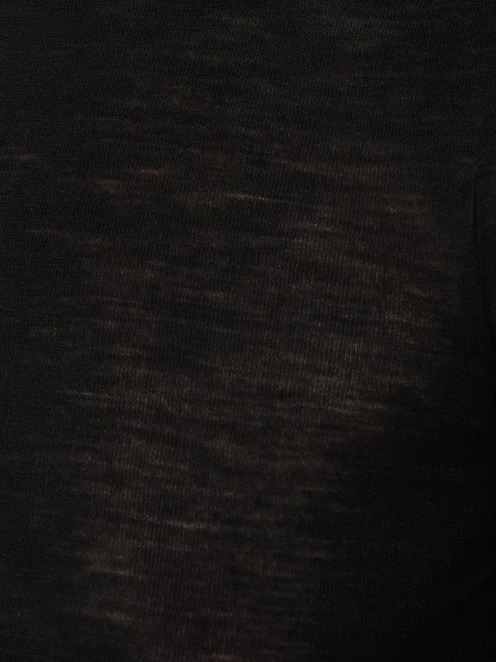 Women Wool Jersey Polo Neck Top Black Jigsaw Knitwear and Cashmere