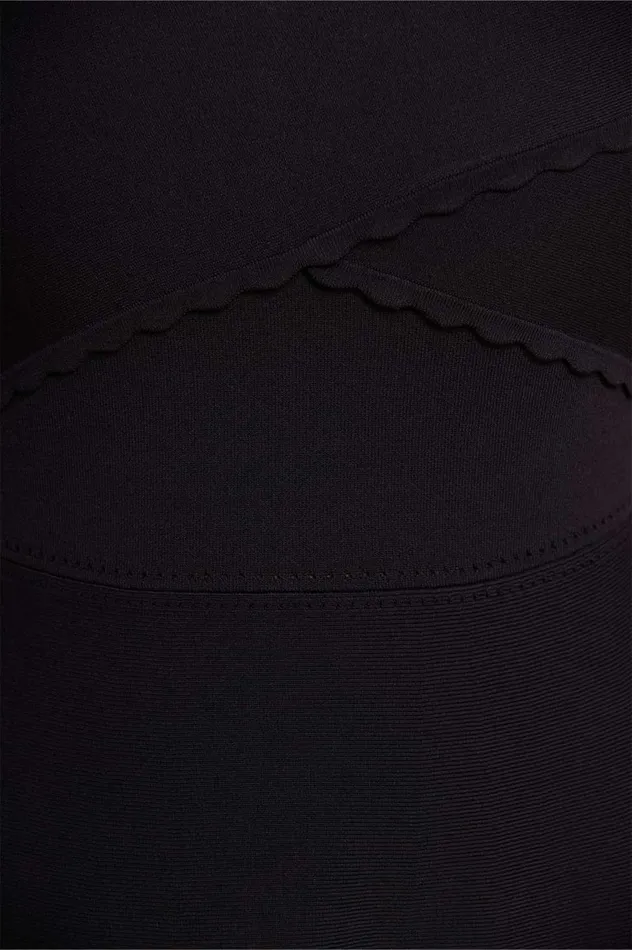 Wrap Front Knit Gown Black Women Needle and Thread Dresses